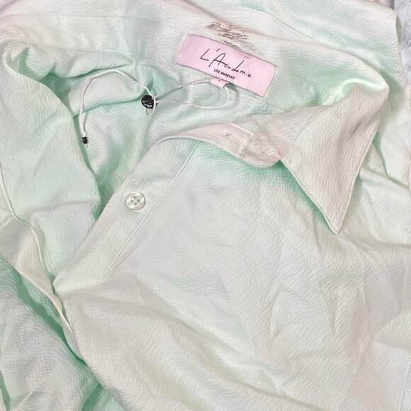 L'Academie The Amorette Mini Dress - Mint Green - Picture 6 of 11